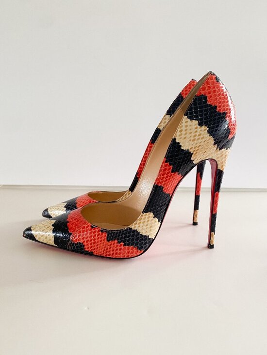 Christian Louboutin Shoes - Christian Louboutin Snakeskin So Kate 120 Pumps Heels 38